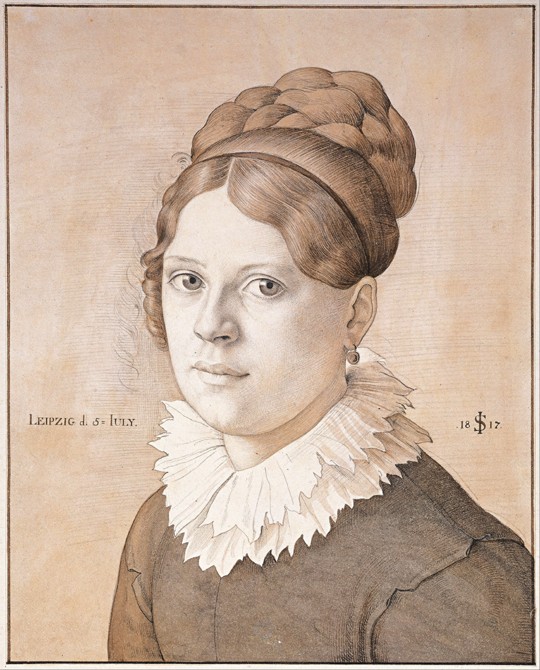 Portrait of Henriette Schnorr von Carolsfeld de Julius Schnorr von Carolsfeld
