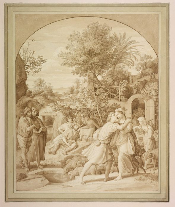 Jacob und Rahel am Brunnen de Julius Schnorr von Carolsfeld