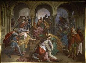 Kriemhilds death. (hall of the revenge (Nibelungs