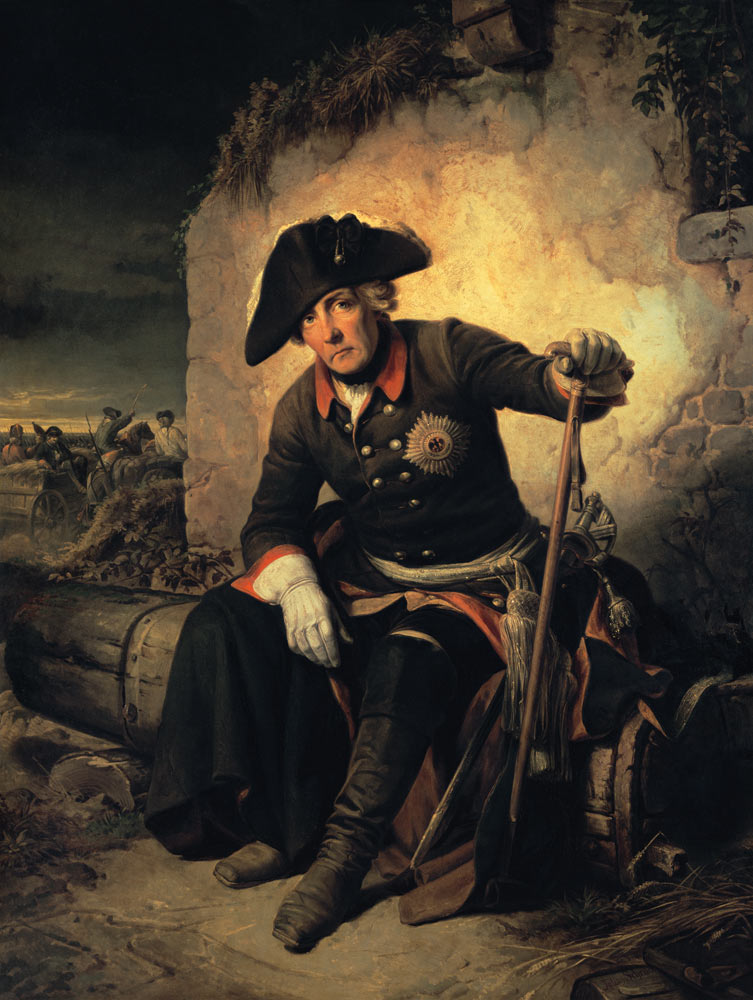 Friedrich II. after the battle of Kolin de Julius Schrader