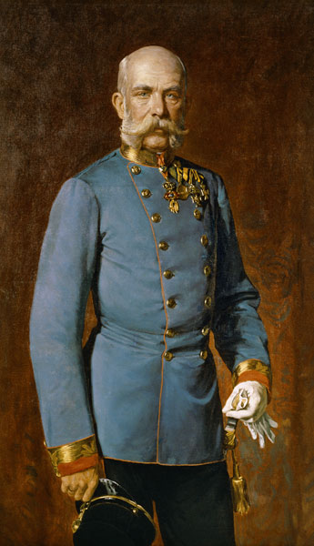 Emperor Franz Joseph of Austria in uniform. de Julius von Blaas