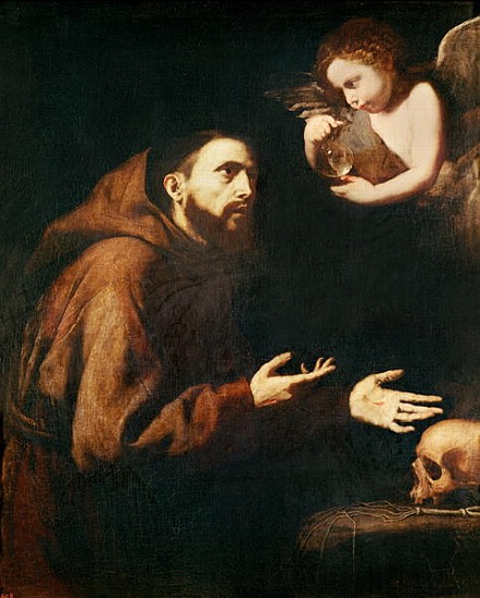 Vision of St. Francis of Assisi de Jusepe de (lo Spagnoletto) Ribera