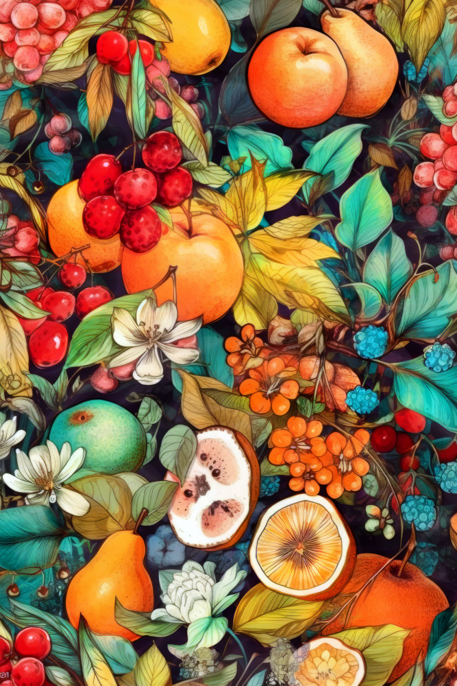 Flowers and fruits 3 de Justyna Jaszke