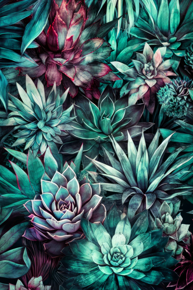 Succulents and cactus 4 de Justyna Jaszke