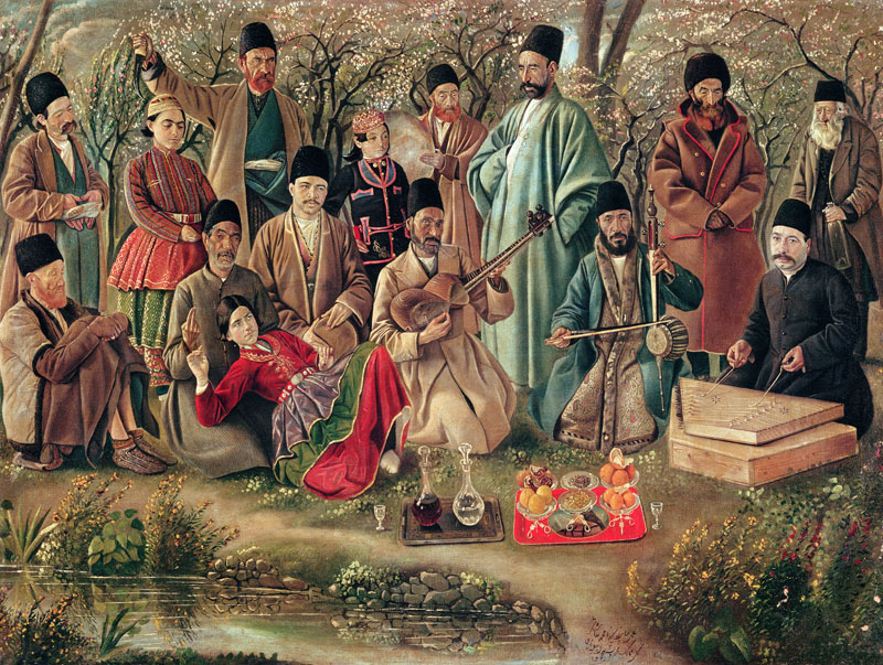 Persian Musicians, 1910 (oil on canvas) de Kamal-Al-Molk
