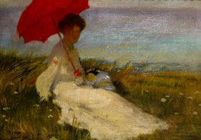 Lady with parasol. de Karel Spillar