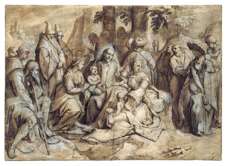 Christus segnet die Kinder de Karel Van Mander