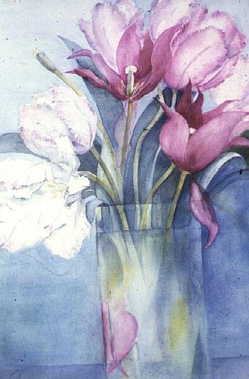 Pink Parrot Tulips and Marlette  de Karen  Armitage