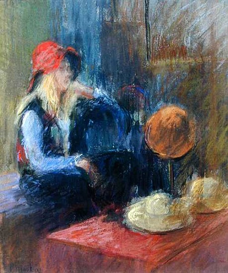 Rose Hat, 2000 (pastel on paper)  de Karen  Armitage