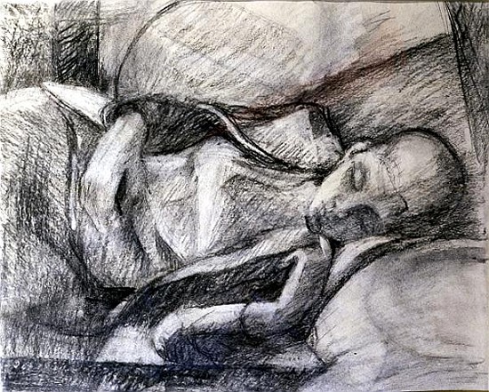 The ''Gamine'' Sleeping (pencil on paper)  de Karen  Armitage