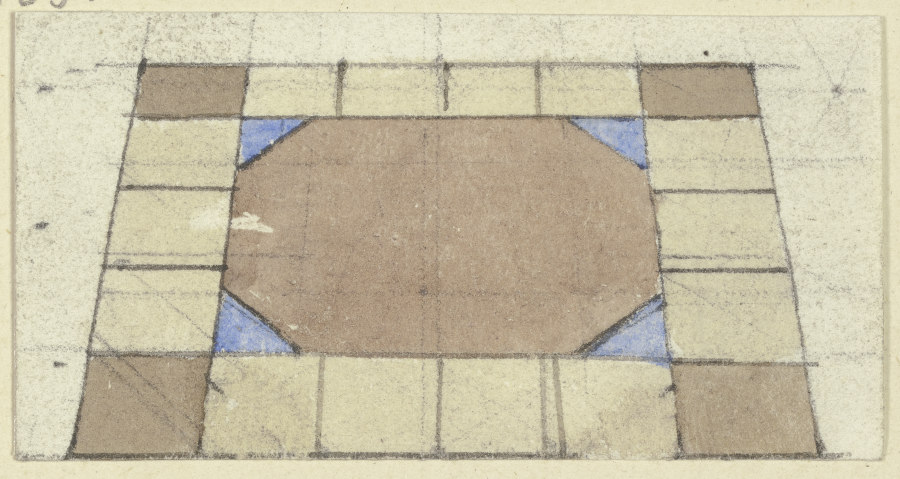 Fußbodenornament in perspektivischer Verkürzung de Karl Ballenberger