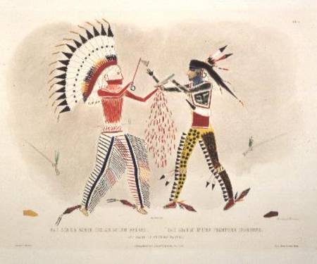 Facsimile of an Indian Painting, plate 22 from volume 2 of `Travels in the Interior of North America de Karl Bodmer