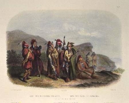 Saukie and Fox Indians, plate 20 from volume 1 of 'Travels in the Interior of North America, 1832-34 de Karl Bodmer
