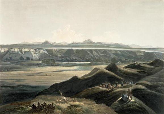 View of the Rocky Mountains, plate 44 from Volume 2 of 'Travels in the Interior of North America', e de Karl Bodmer