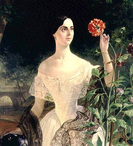 Portrait of Sofia Andreyevna Shuvalova (1829-1912) de Karl Pavlovich Bryullov