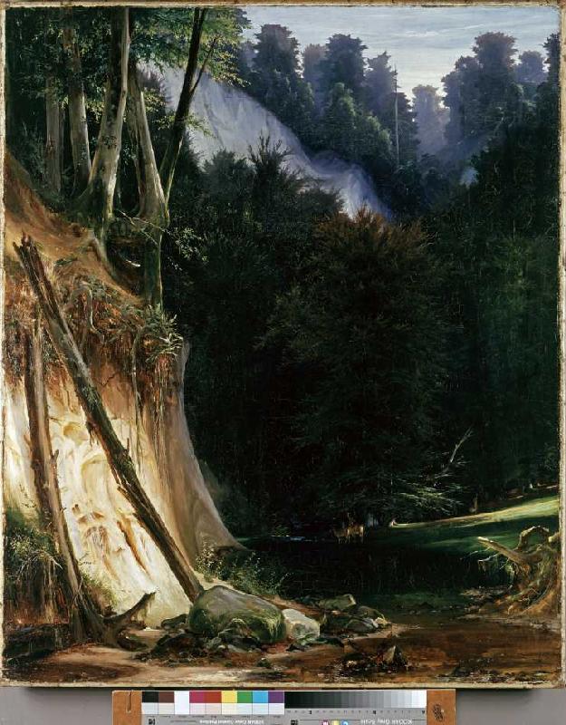 Waldschlucht mit Rotwild de Carl Eduard Ferdinand Blechen