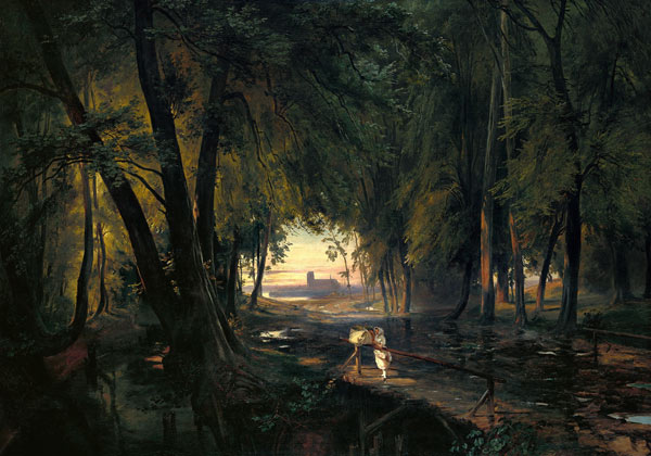 Forest path near Spandau de Carl Eduard Ferdinand Blechen