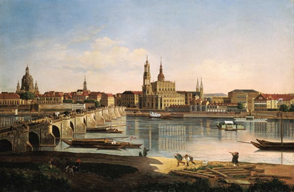 View on Dresden de Karl Gottfried Traugott Faber