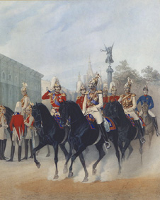 Zar Nikolaus I. und Grossfürst Alexander in St. Petersburg de Karl Karlowitsch Piratsky
