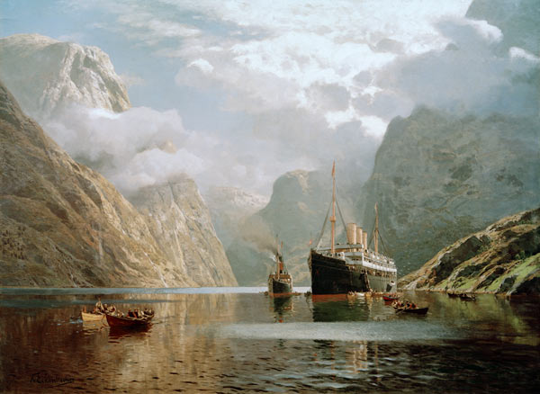 Die Auguste Victoria im Naeröfjord de Karl Paul Themistocles von Eckenbrecher