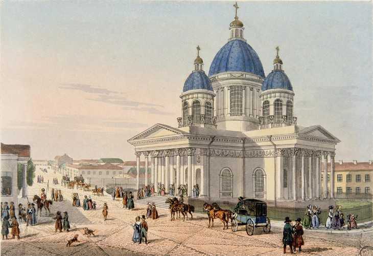 The Trinity Cathedral of the Izmailovsky Regiment in Saint Petersburg de Karl Petrowitsch Beggrow