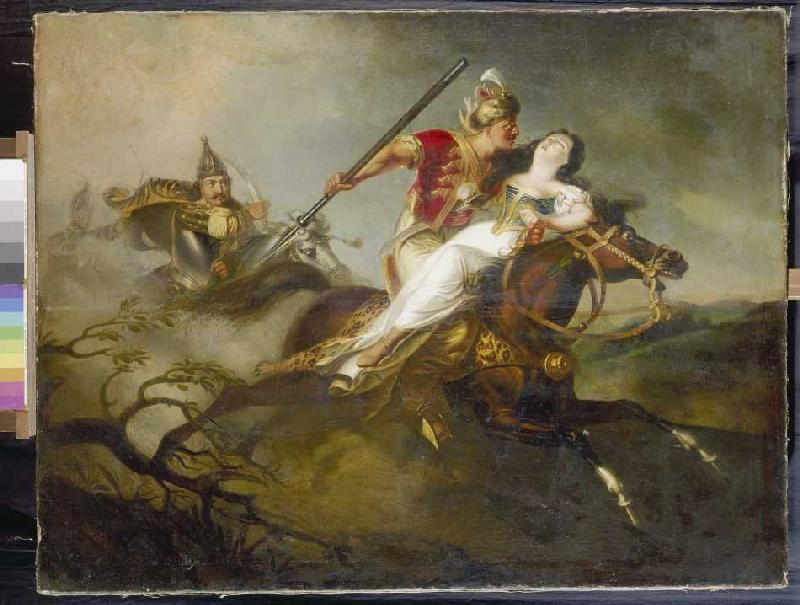 Prince Ladislaus in the battle at Cserhalom. de Károly Kisfaludy