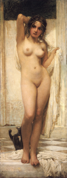 Girl after the bath. de Károly Lotz