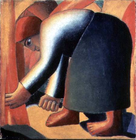 Woman Cutting de Kazimir Severinovich Malewitsch