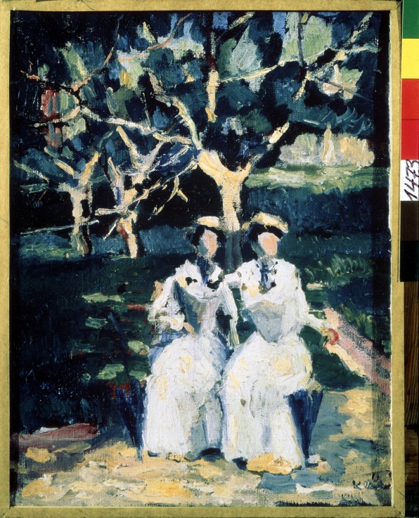 Two women in the garden de Kazimir Severinovich Malewitsch