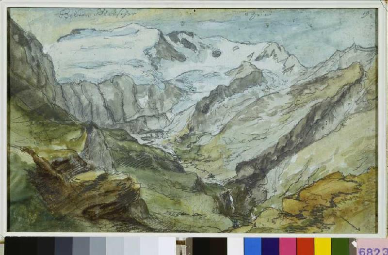 The Lauenental with Geltenhorn and the Glacier Gelten de Kaspar Wolf