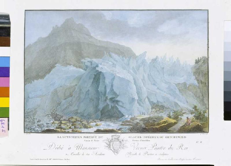 On the edge of the inner Grindelwalder Glacier de Kaspar Wolf