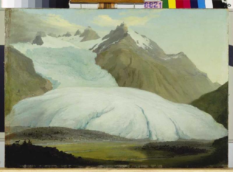 The Glacier Rhone from the valley bottom above Gletsch de Kaspar Wolf