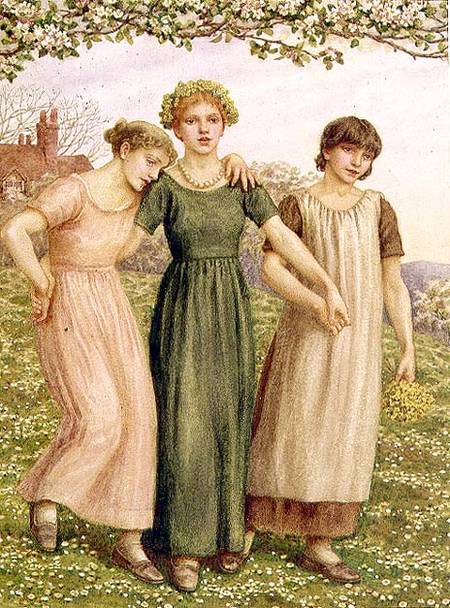 Three Young Girls de Kate Greenaway