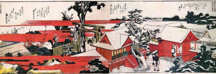 At the shore of the Sumida river de Katsushika Hokusai