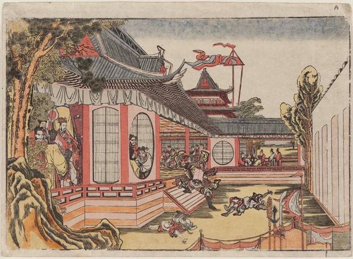 Fan Kuai and the Banquet at Hongmen (Hankai Komon no kai no zu) de Katsushika Hokusai