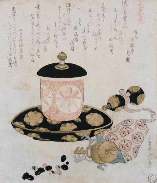 A Pot of Tea and Keys de Katsushika Hokusai