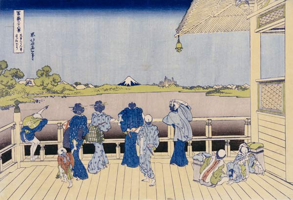 Sazai Hall Of Five-Hundred-Rakan Temple de Katsushika Hokusai