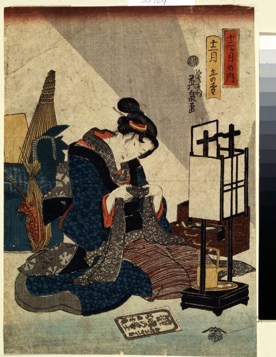 The End of the Twelfth Month (From the Series The Twelve Months) de Keisai Eisen