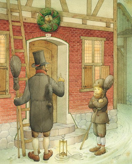 Chimney-sweep Christmas 01, 2001 (w/c on paper)  de  Kestutis  Kasparavicius