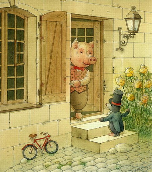 Pig Singer, 2006 (w/c on paper)  de  Kestutis  Kasparavicius