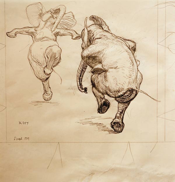 Zwei tanzende Elefanten de Heinrich Kley