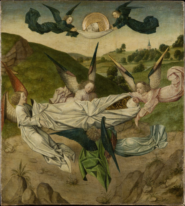 Angelis lifting the Body of St Catherine to Mount Sinai de Kölner Meister um 1470/80