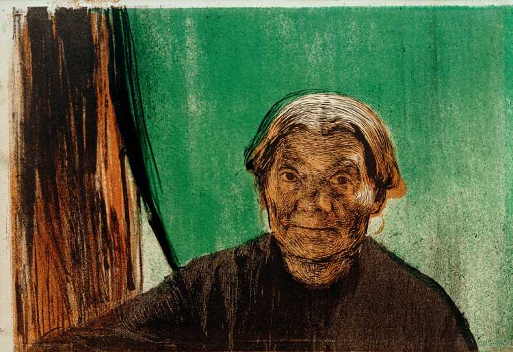 Alte Frau am Fenster de Käthe Kollwitz