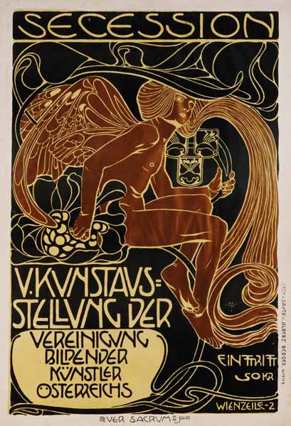 Poster for the 5th exhibition of the Viennese sece de Koloman Moser