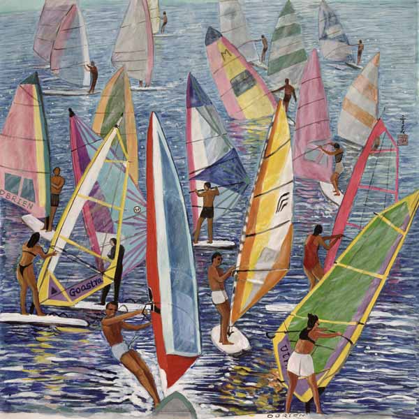 Smooth Sailing, 1992 (gouache on silk)  de Komi  Chen