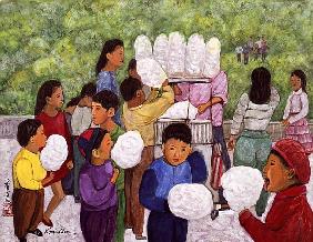 Cotton Candy, 1992 (gouache on silk) 