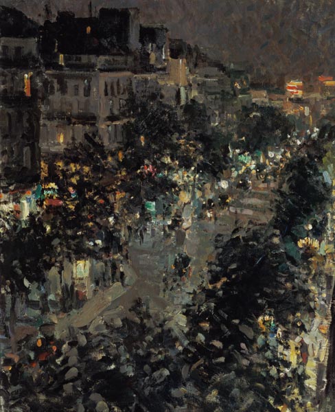 Paris at night, Boulevard des Italiens de Konstantin Alexejewitsch Korowin