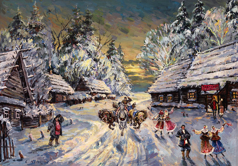 Russian Winter de Konstantin Alexejewitsch Korowin