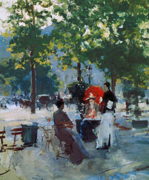 Café in Paris de Konstantin Alexejewitsch Korowin