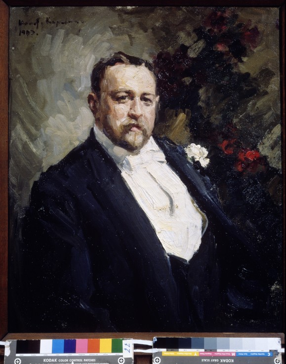Portrait of the collector Ivan A. Morozov (1871-1921) de Konstantin Alexejewitsch Korowin